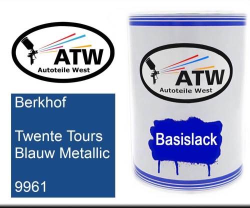 Berkhof, Twente Tours Blauw Metallic, 9961: 500ml Lackdose, von ATW Autoteile West.